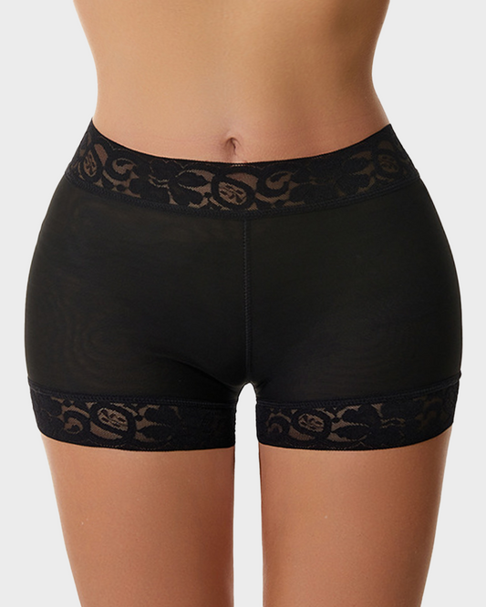 High Waist Lace Smooth Shapewear Shorts