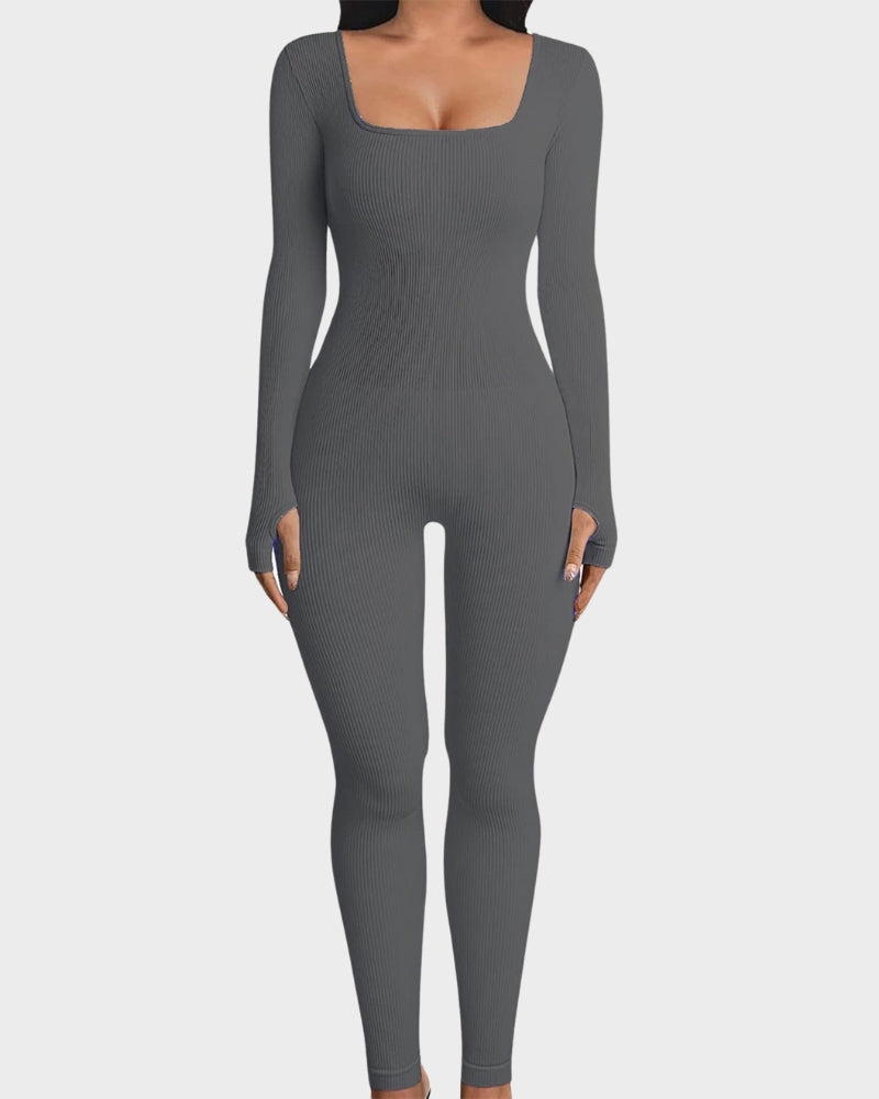 SheCurve® Long Sleeve Full Body Shaper Bodysuit