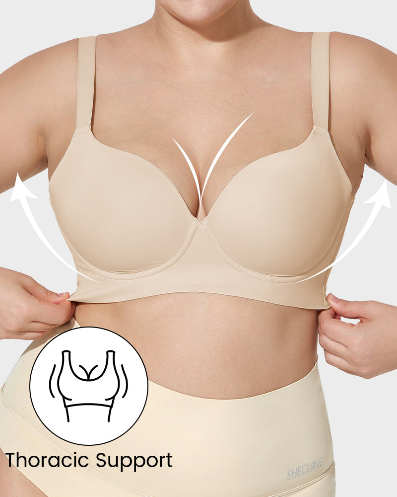 Back Smoothing Push-Up Plunge Bra