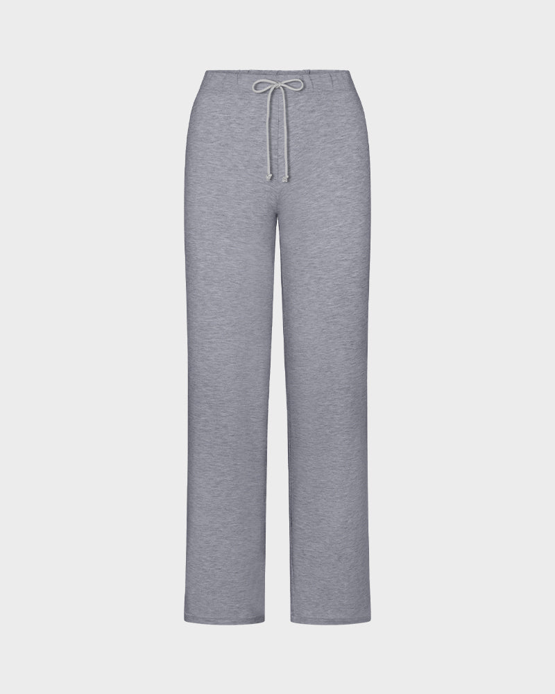 Cozy Modal Cotton Straight Leg Drawstring Lounge Pants