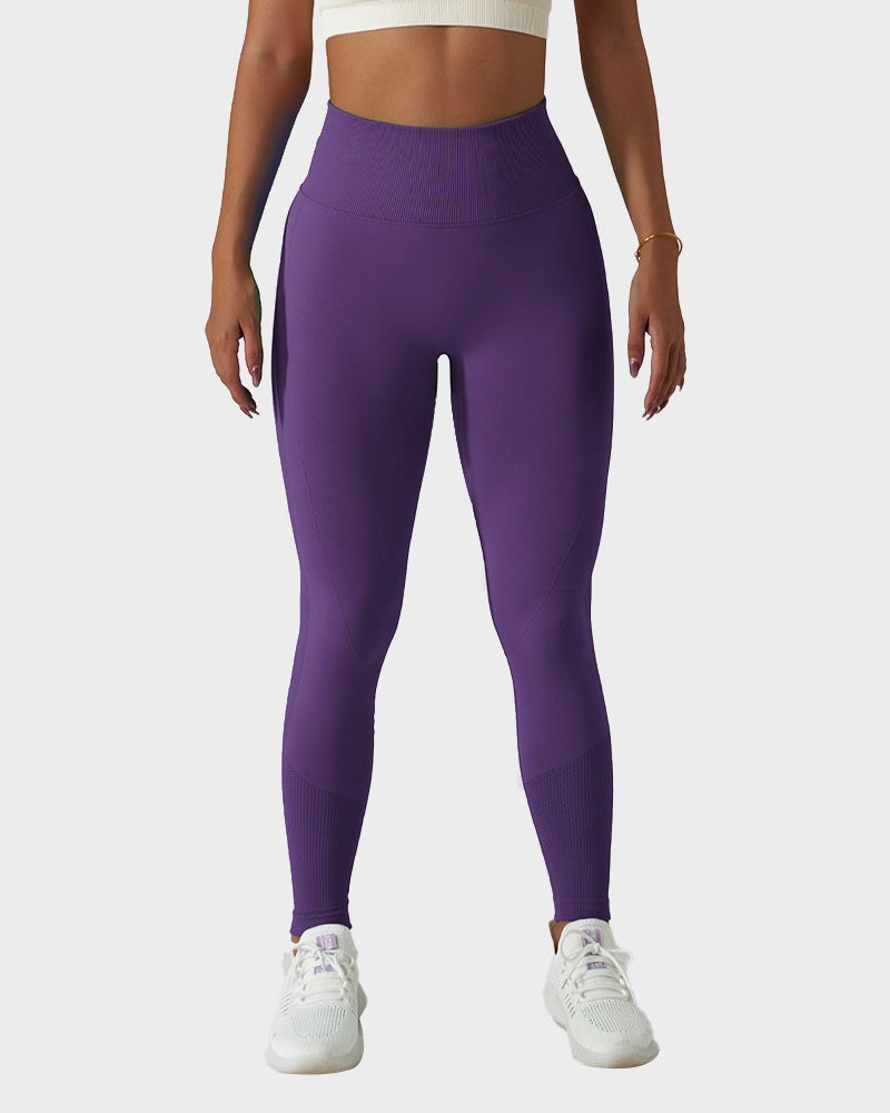 Seamless Knit Breathable Butt Lifting Fitness Leggings