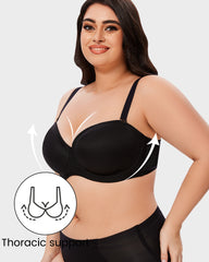 Comfort Push Up Unlined Bra with Removable Straps