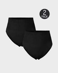 Mid-Waist Tummy Control Brief Panty (2 Pack)