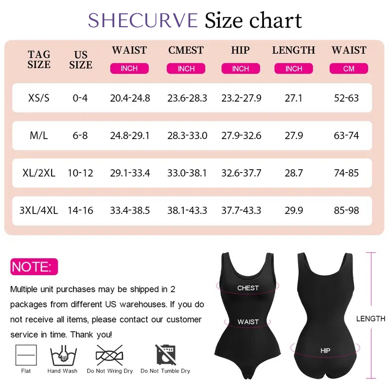 SheCurve® Smoothing Seamless Tank Top Bodysuit Tummy Control Shapewear