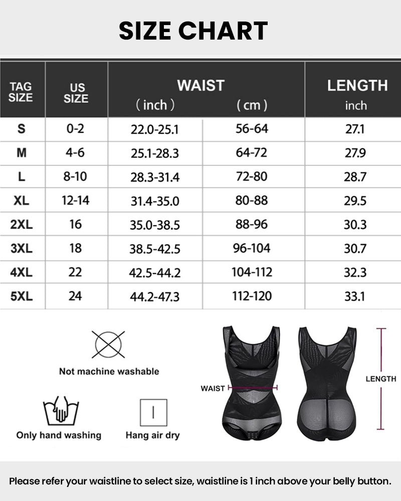 SheCurve®Open Bust Cross Compression Body Shaper