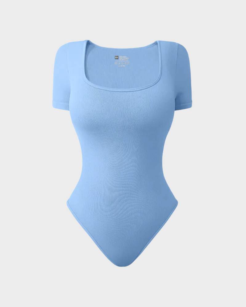 SheCurve® Basic Square Neck Thong Bodysuit