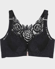 SheCurve® Rose Embroidery Front Closure Bra