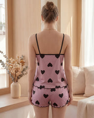 2 Piece Cartoon Print Cami Pajama Set