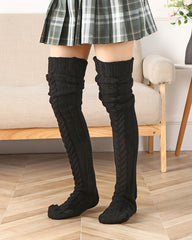 SheCurve®Warm Cable Knit Over-Knee Socks