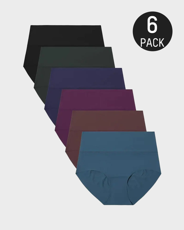 Seamless High-Waist No Show Comfort Panties (6 Pack)