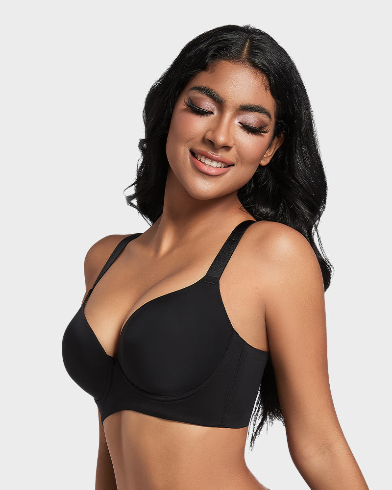 Back Smoothing Push-Up Plunge Bra