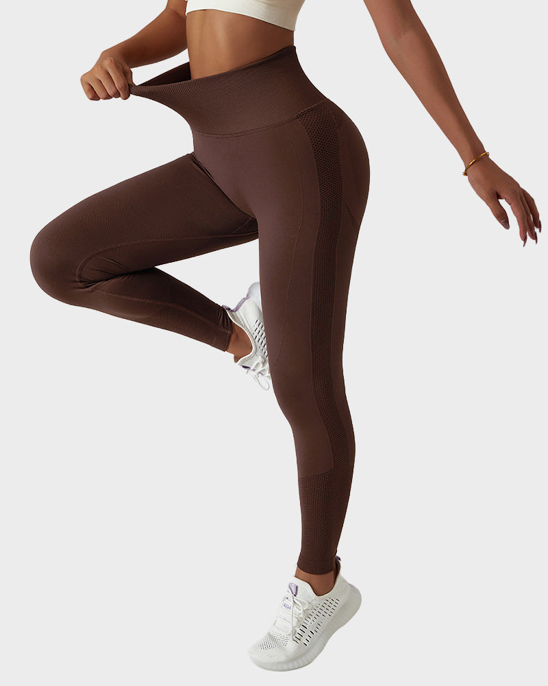 Seamless Knit Breathable Butt Lifting Fitness Leggings