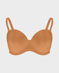 Versatile Molded Cup Underwire Bra with Removable Straps