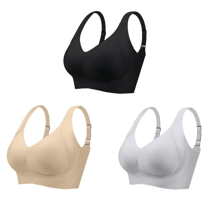 Shecurve®-Daily Comfort Wireless Shaper Bra-BLACK+GREY+SKIN