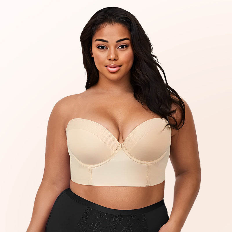 SheCurve® The Low Back Strapless Bra-(BUY 1 GET 1 FREE)Black+Nude