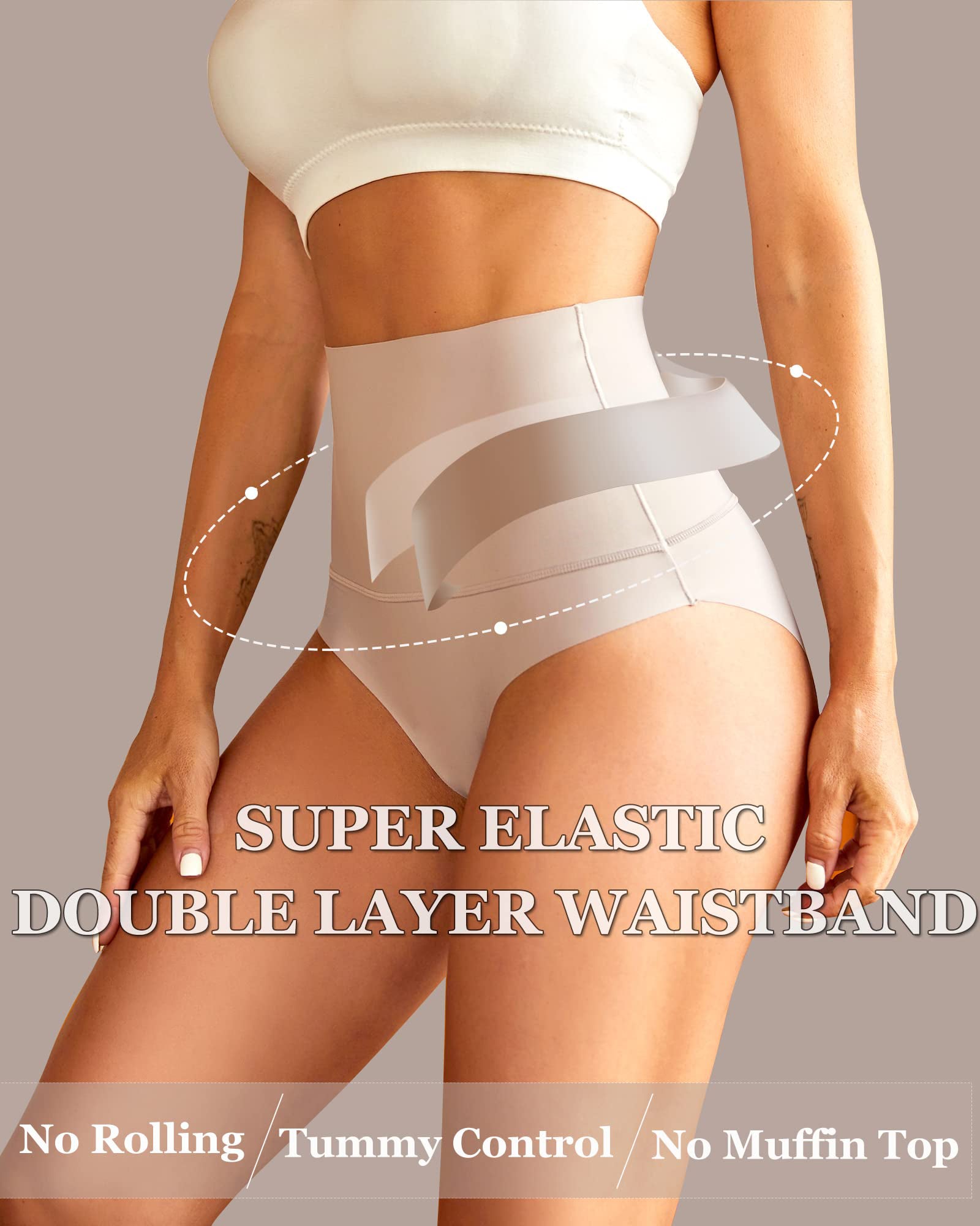 SheCurve®3-Pack High Waisted Tummy Control Brief Panties