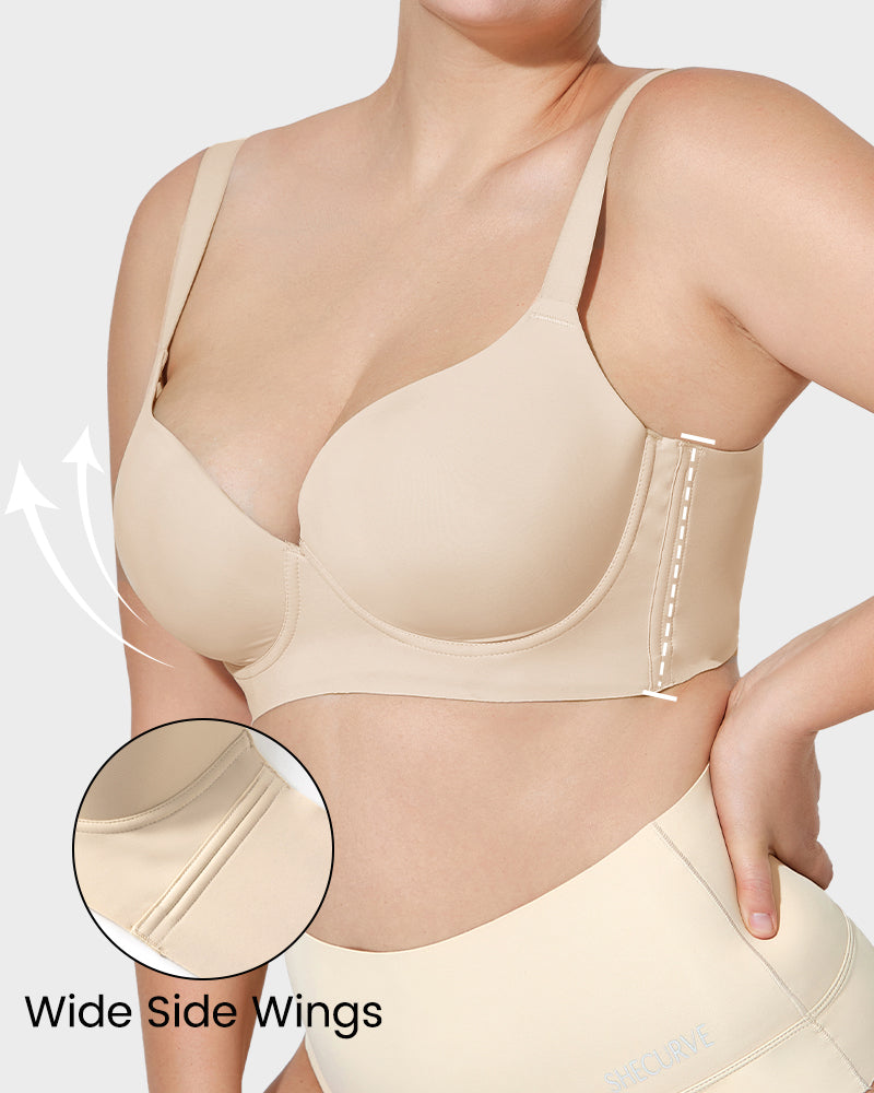 Back Smoothing Push-Up Plunge Bra