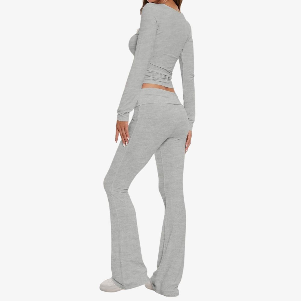 SheCurve®Long Sleeve Cotton Jersey Lounge Set