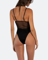 One-Piece Tan Through Swimsuit