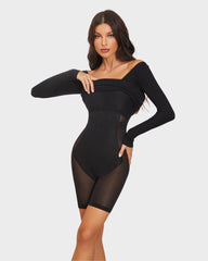 2 in 1 360° Built-in Curvy Slim Tummy Compression Slimming Long Sleeve Shaper Dress