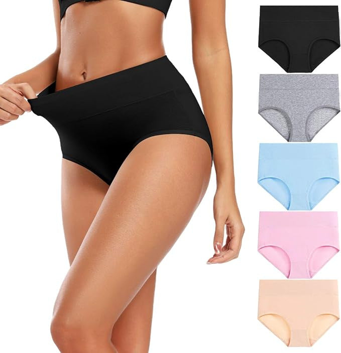 SheCurve® Women's High Waist Seamless Underwear 5 Pack S-4XXL