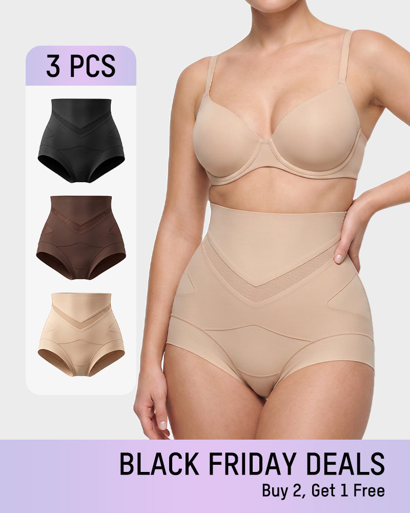 3-Pack V-Waist Tummy-Control Briefs