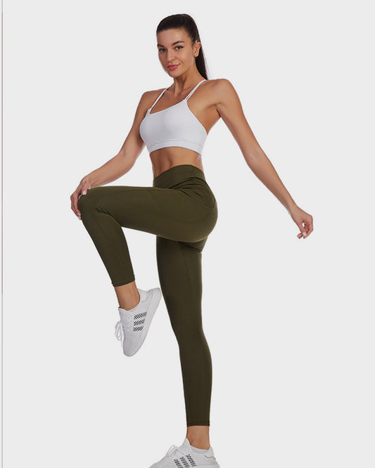 High Waist Tummy Control Fitness Leggings with Pockets