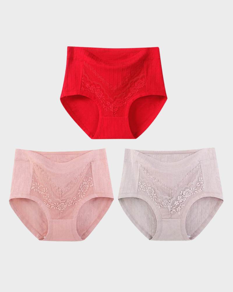 SheCurve® Plus Size LeakProof Lace Cotton Panties