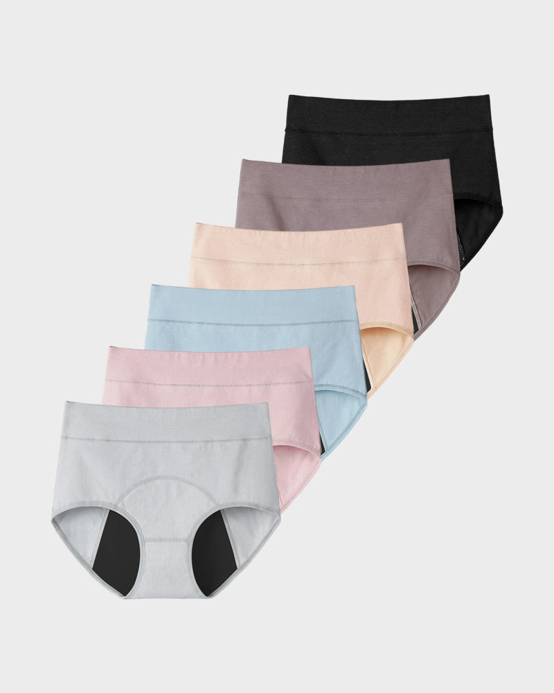 360° Leak-Proof High-Waist Period Underwear (6 Pack)