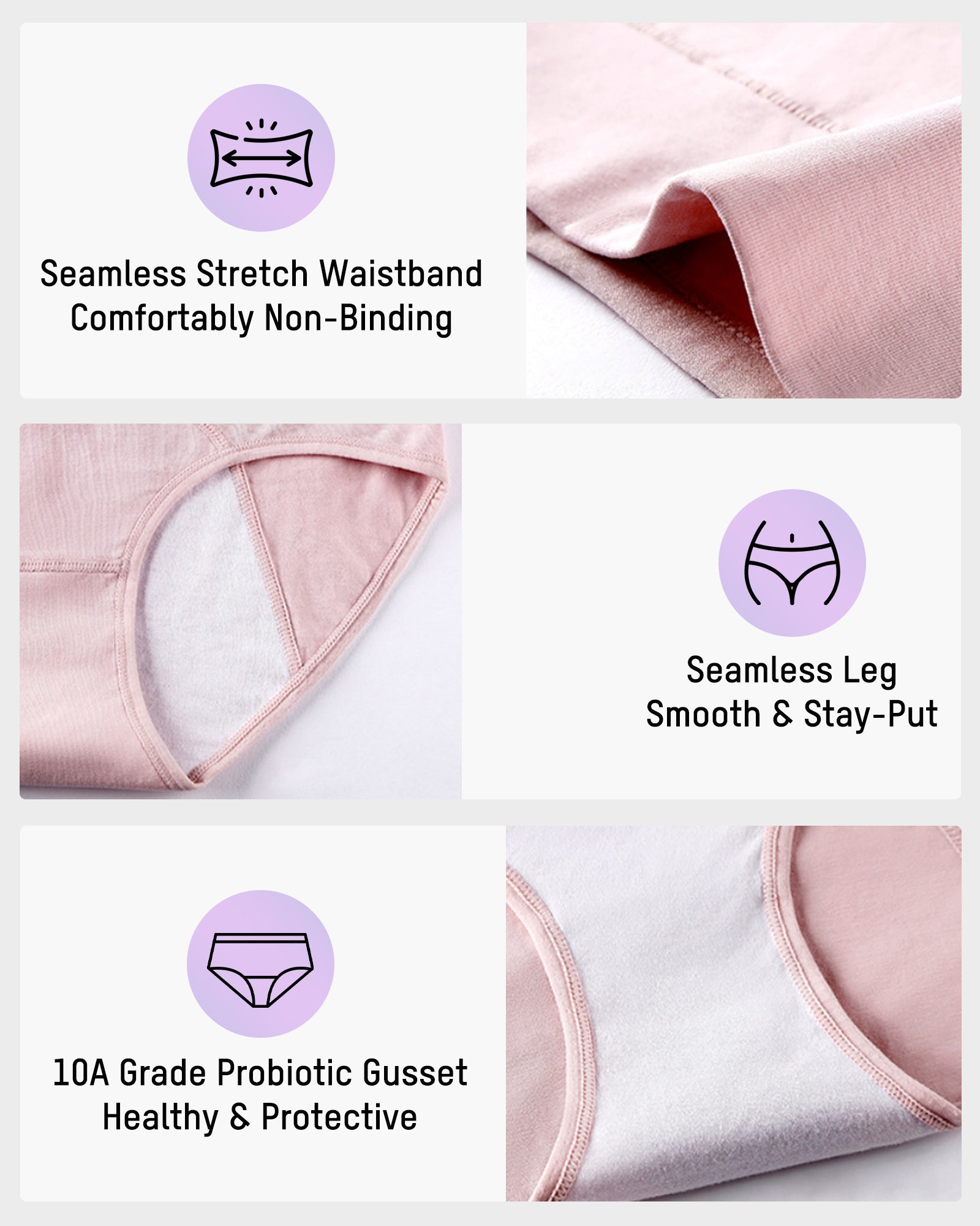 360° Leak-Proof High-Waist Period Underwear (6 Pack)