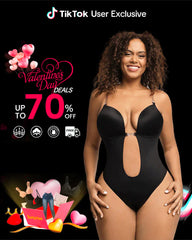 SheCurve® Strapless U Plunge Thong Bodysuit| Must-Have For TikTok Users