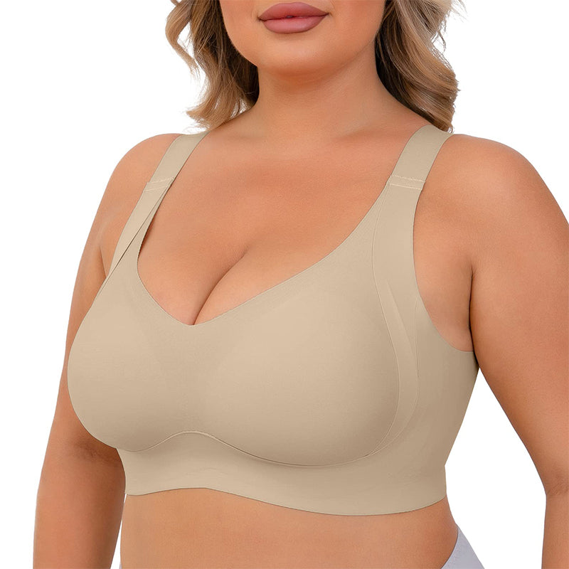 Shecurve®Enhanced w Support Adjustment Comfort Bra-Black+Grey