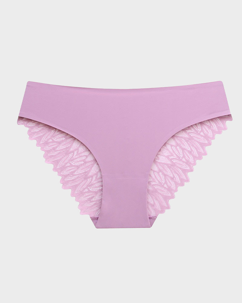 Cheeky Underwear for Women Lace No Show Bikini Soft Breathe Seamless Panties