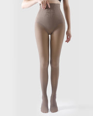 High Wasit Sculpting Fleece Lined Tights