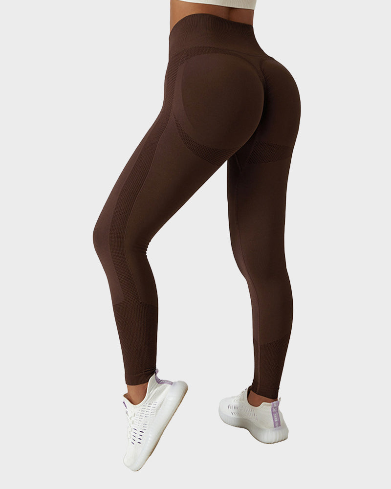 Seamless Knit Breathable Butt Lifting Fitness Leggings