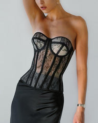 SheCurve®Sexy Lace Push-Up Corset