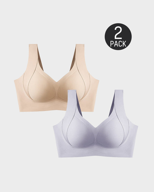 Shecurve®Enhanced w Support Adjustment Comfort Bra-Skin+Grey