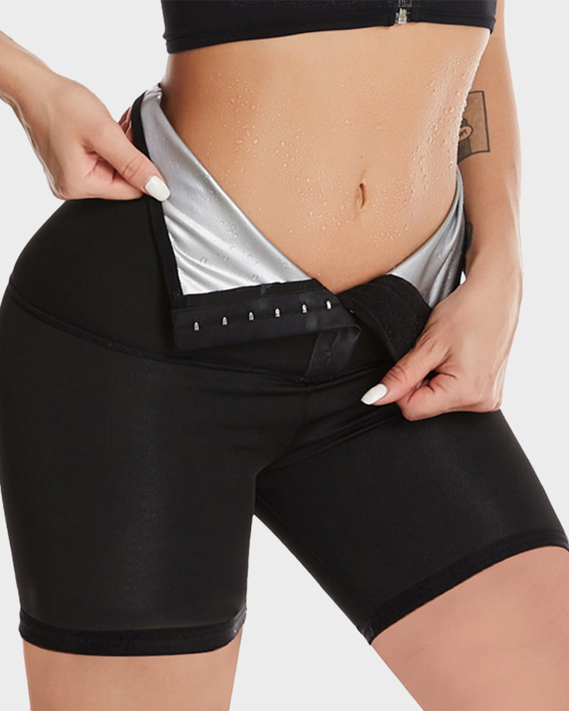 SheCurve® Women's 3/4 Length Zippered Sauna Shorts
