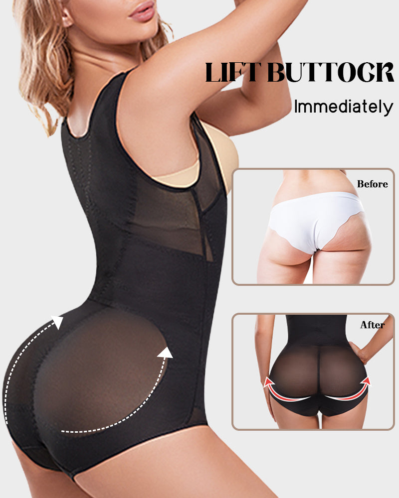 SheCurve®Open Bust Cross Compression Body Shaper