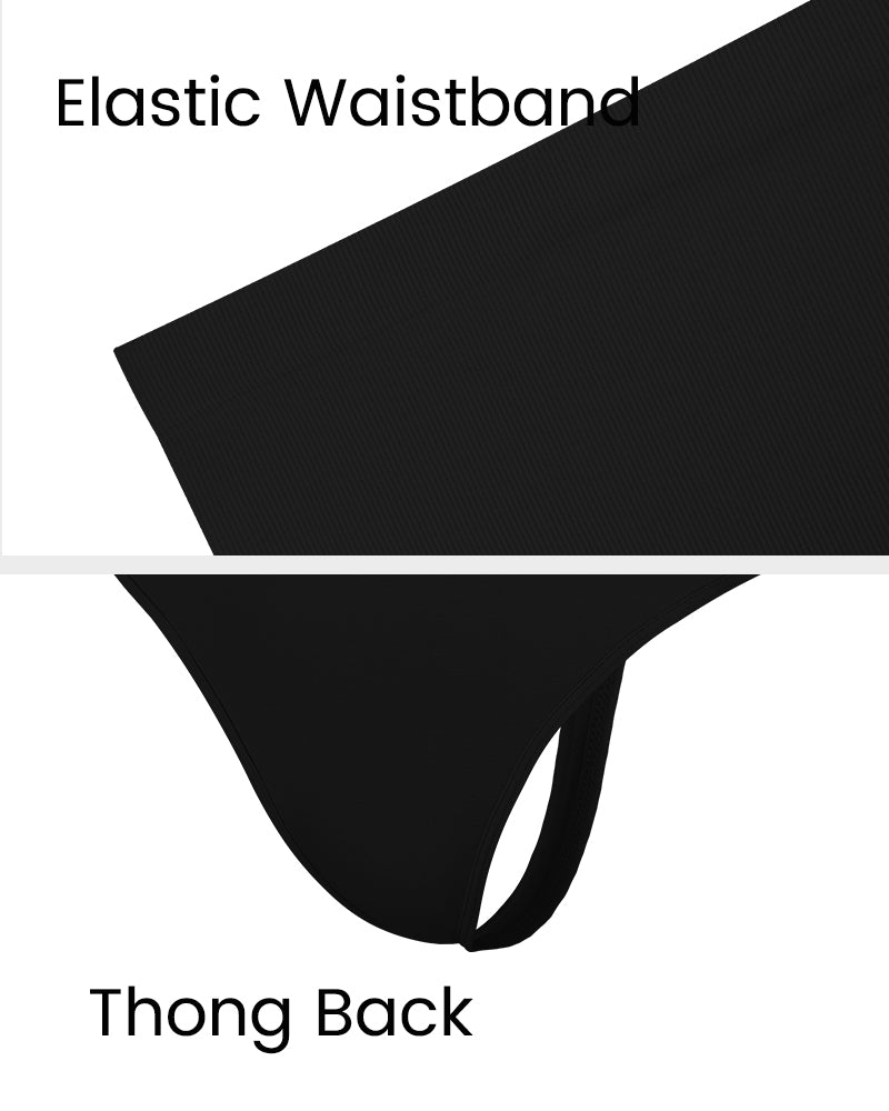 High Waist Tummy Control Thong Panty (2 Pack)