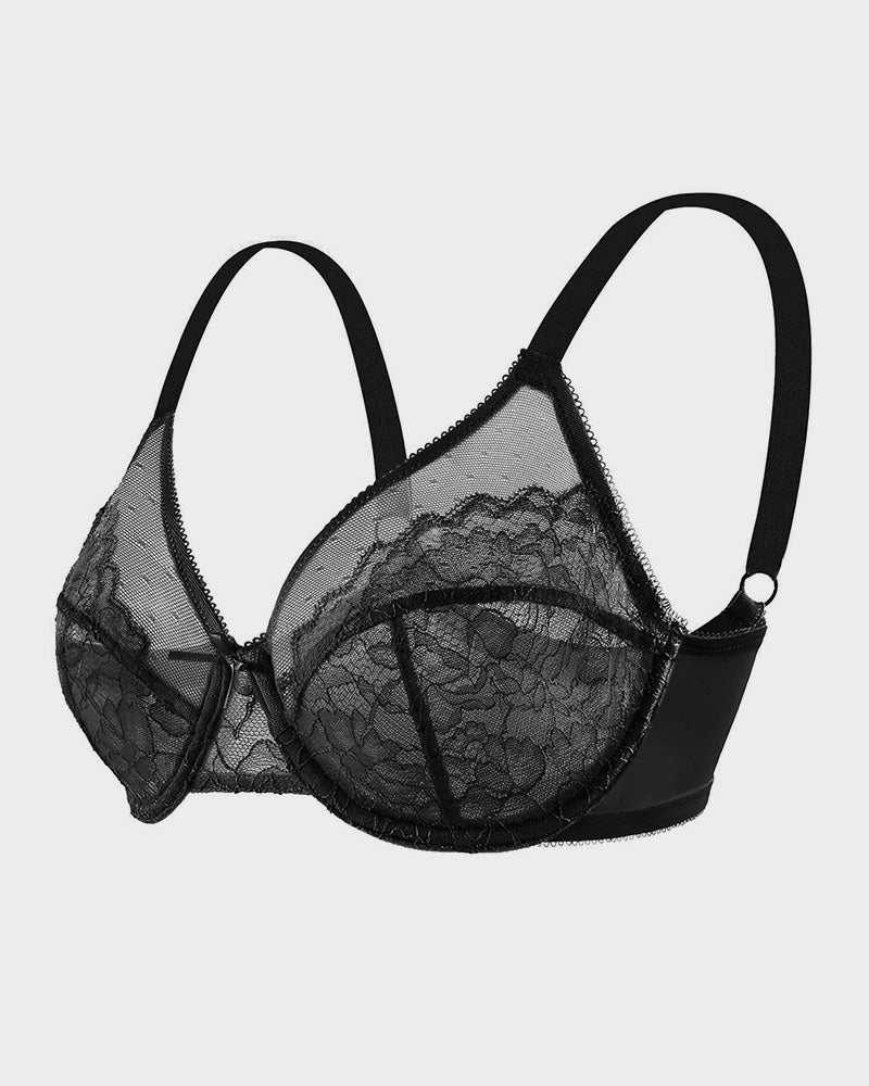 SheCurve®Full Coverage Lace Minimizer Bra - Petal