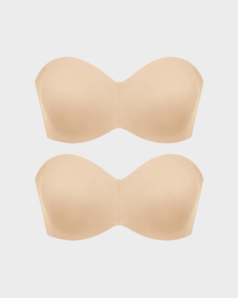 SheCurve® Full Support Non-Slip Convertible Bandeau Bra -Nude