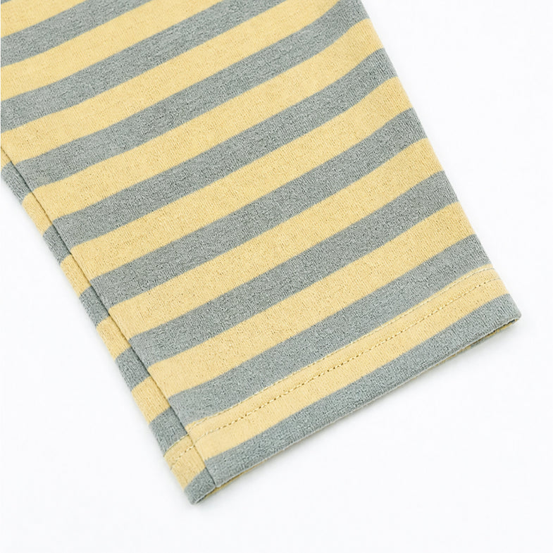 Capri length striped leggings