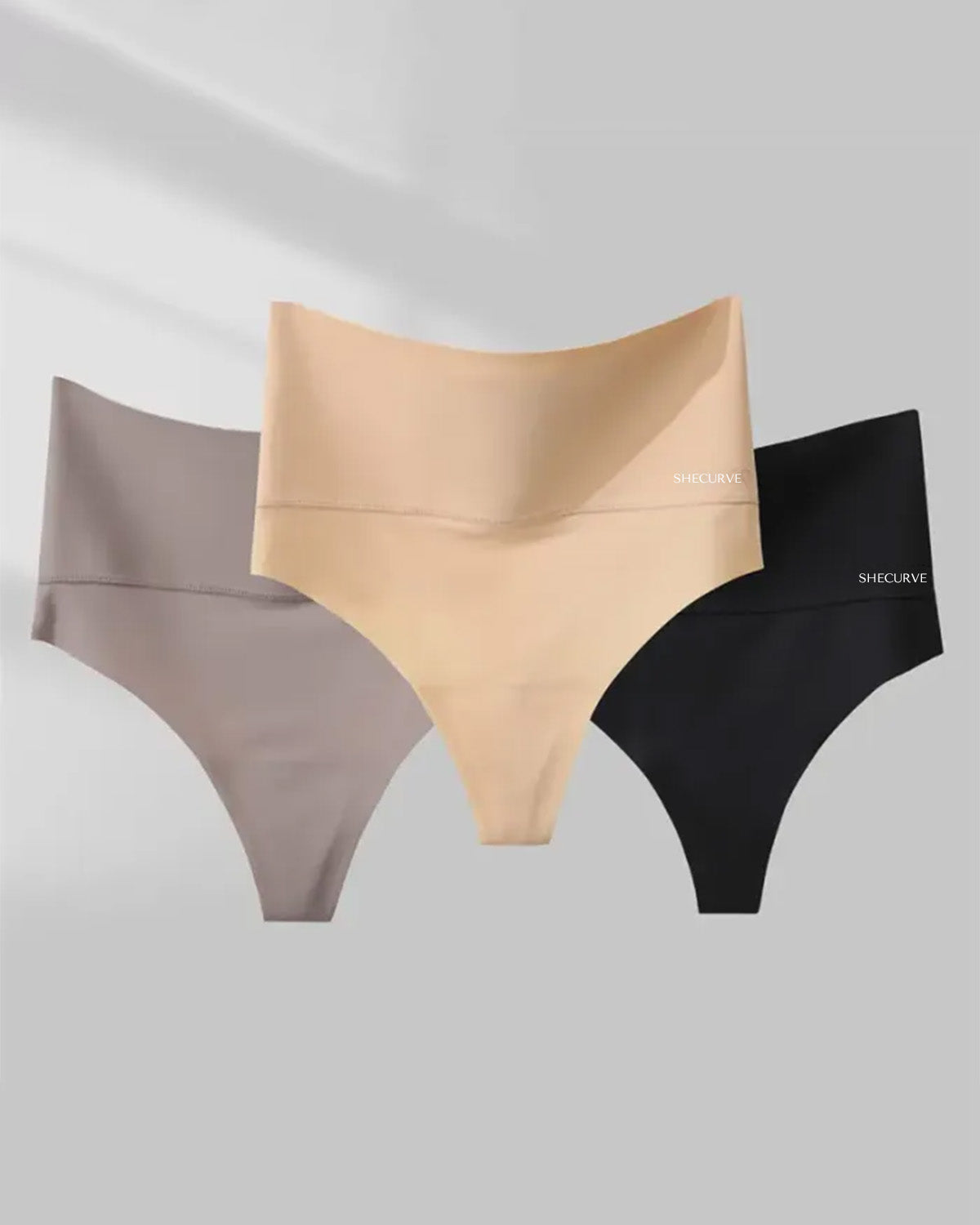 SheCurve® 3-Pack High-Rise Seamless Thong Panty