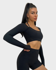 SheCurve®Ribbed Support Active Crop Top