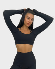 SheCurve®Ribbed Support Active Crop Top