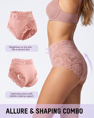 5-Pack Mid-Waist Lace-Trim Panties