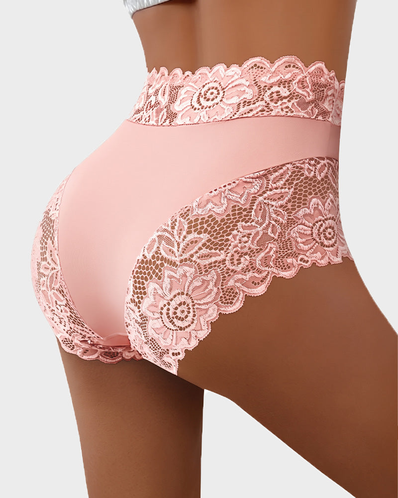 5-Pack Mid-Waist Lace-Trim Panties