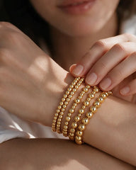 5-Piece Waterproof Beaded Stretch Bracelet Set