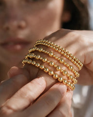 5-Piece Waterproof Beaded Stretch Bracelet Set